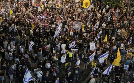Masiva protesta en Tel Aviv exige fin inmediato de la guerra en Gaza