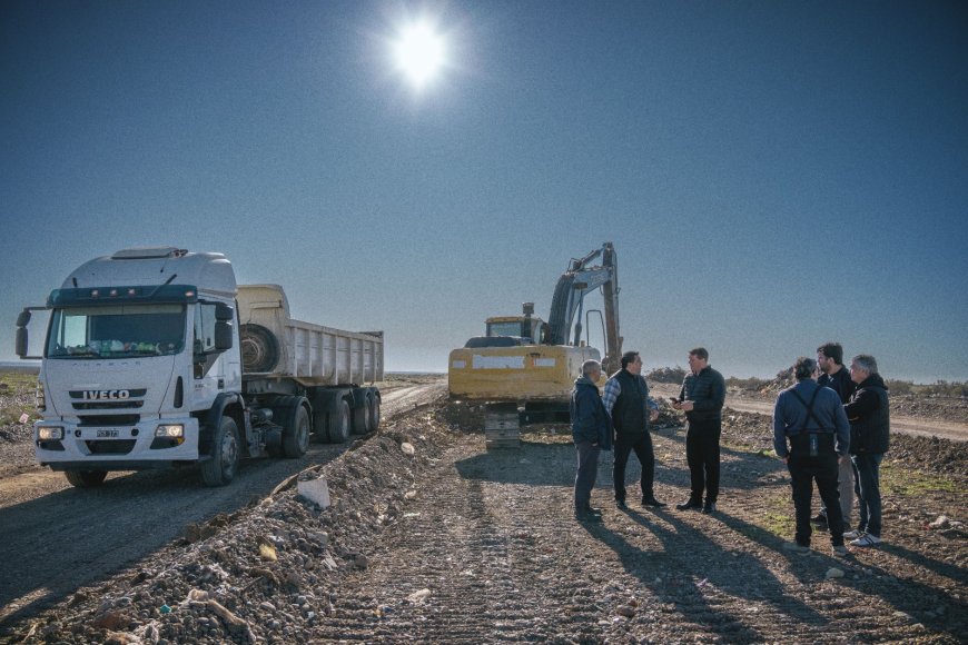 Rawson avanza con el saneamiento integral en la Ruta Provincial Nº 1