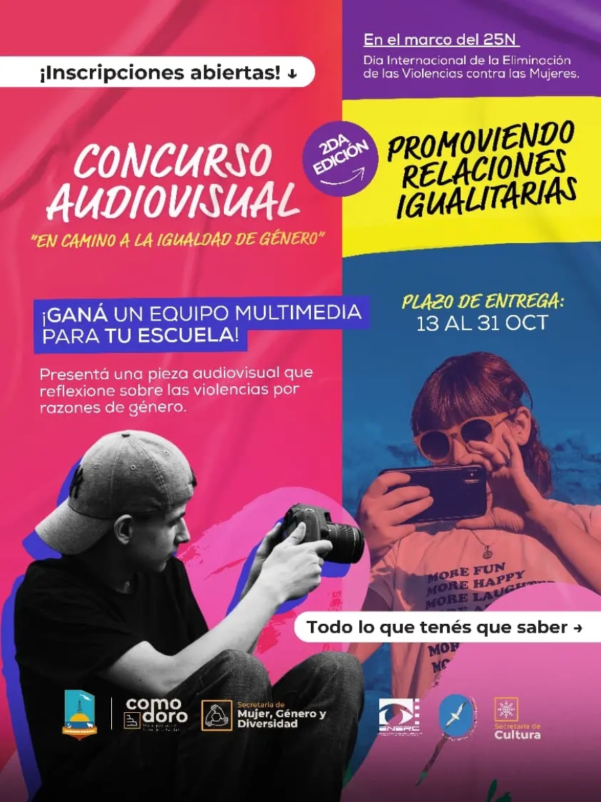 Convocatoria a la 2° edición del concurso audiovisual municipal sobre igualdad y violencias de género