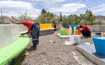 Esquel avanza con la restauración integral de la Plaza del Cielo