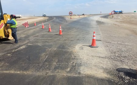 Provincia avanza en la finalización de la rotonda de acceso a Puerto Madryn