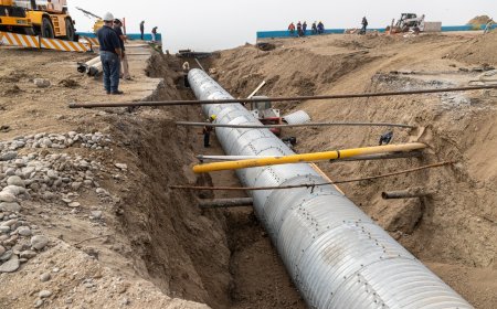 Avanza la obra de reemplazo del pluvial sobre la Ruta 3