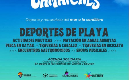 Camarones: mes de febrero con actividades frente al mar y acciones solidarias por la cordillera
