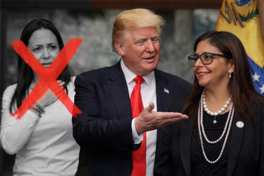 Donald Trump descartó a Corina Machado y respaldó a la vice chavista Delcy Rodríguez