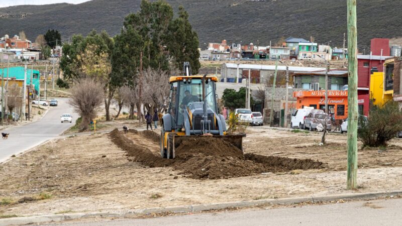 Avanza la construcción de un paseo peatonal en el barrio Máximo Abásolo
