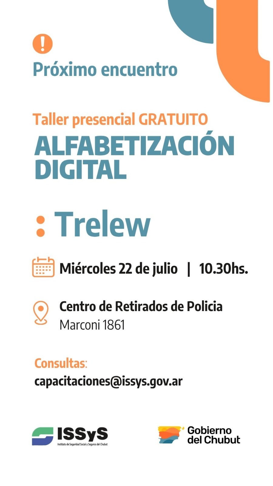 El ISSyS reprogramó el taller de Alfabetización Digital en Puerto Madryn